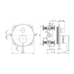Ideal Standard Joy A7383A5 Εξωτερικά Μέρη Εντοιχιζόμενης Μπαταρίας λουτρού, Magnetic Grey