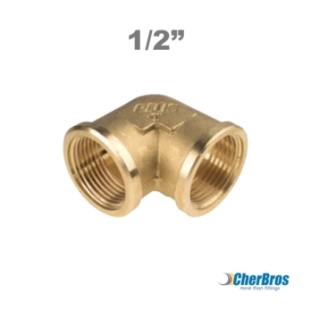 Ορειχάλκινη Γωνία Θηλυκή - Θηλυκή  1/2''