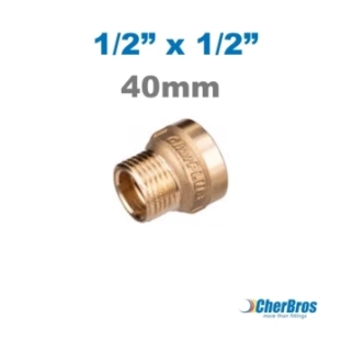 Ορειχάλκινος Μουφομαστός 1/2'' x 1/2'' 40mm