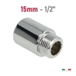 Ορειχάλκινη Προέκταση 15mm Βαρέως Τϋπου 1/2'', Χρωμέ