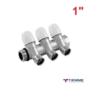Tiemme Κολλεκτέρ 3 Παροχών με Είσοδο 1'' Γωνιακό Maxima 1860003