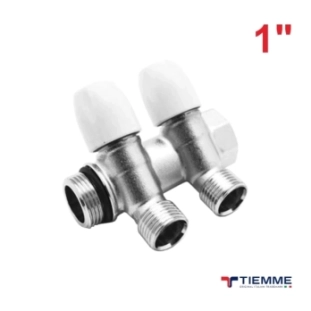 Tiemme Κολλεκτέρ 2 Παροχών με Είσοδο 1'' Γωνιακό Maxima 1860006