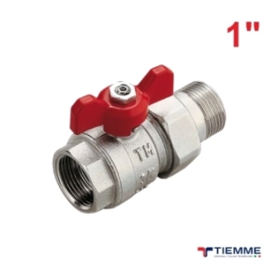 Tiemme Σφαιρική Βαλβίδα Α-Θ με Ρακόρ 1'' Πλήρους Ροής - 2120002
