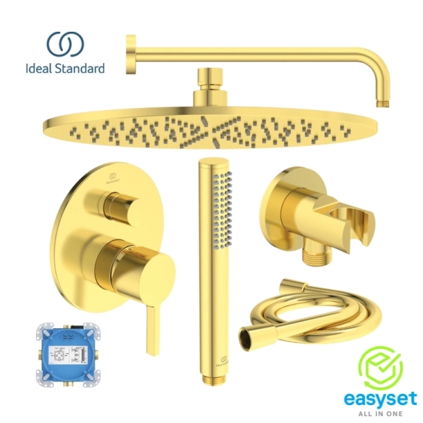 IDEAL STANDARD ΠΛΗΡΕΣ ΕΝΤΟΙΧΙΖΟΜΕΝΟ ΣΥΣΤΗΜΑ ΝΤΟΥΣ JOY BRUSHED GOLD PVD
