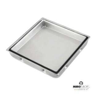 Σχαράκι σιφωνιού inox 13x13 επιγεμιζόμενο με έξοδο Φ100