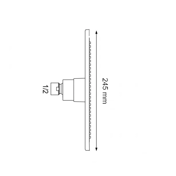 Κεφαλή Ντους Viospiral Slim Φ245 Χρωμέ