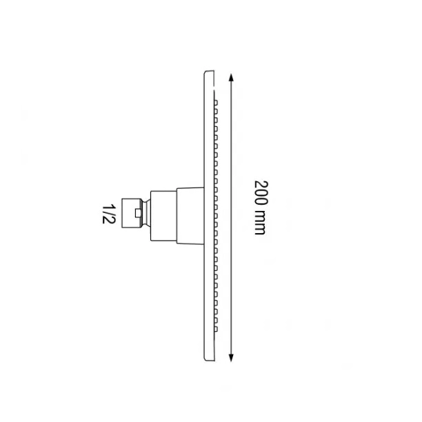 Κεφαλή Ντους Viospiral Slim Φ200 Χρωμέ