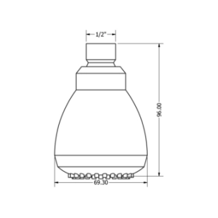 Κώδωνας Ντους Viospiral Magna Φ69 Χρωμέ 2