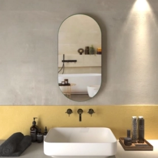 Καθρέπτης Art 40x80 οβάλ με μαύρο μεταλλικό πλαίσιο