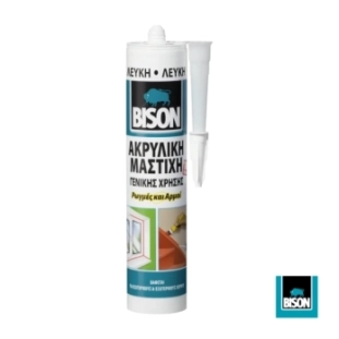 Bison Ακρυλική Σφραγιστική Μαστίχη Γενικής Χρήσης Λευκή 300ml