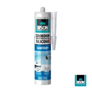 Bison Σιλικόνη Σφραγιστική Αντιμουχλική Λευκή 280ml