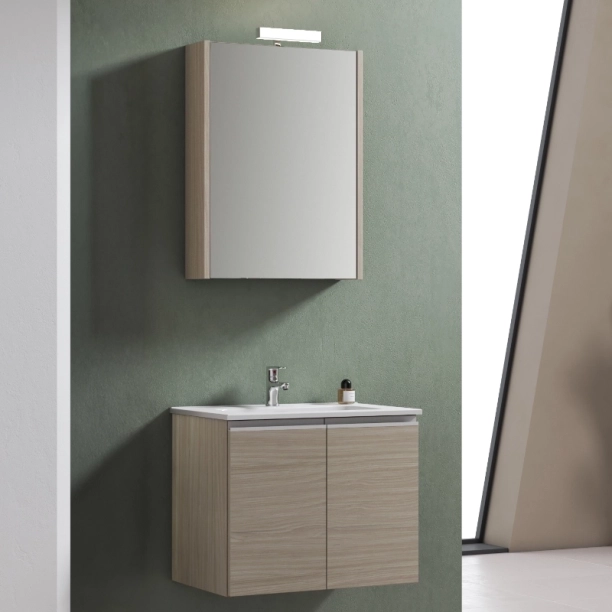 ΣΕΤ ΕΠΙΠΛΟ 60CM ORIALI ELM ROUSSEAU ΜΕ ΝΙΠΤΗΡΑ, ΝΤΟΥΛΑΠΙ ΚΑΘΡΕΠΤΗ ΚΑΙ ΦΩΤΙΣΤΙΚΟ