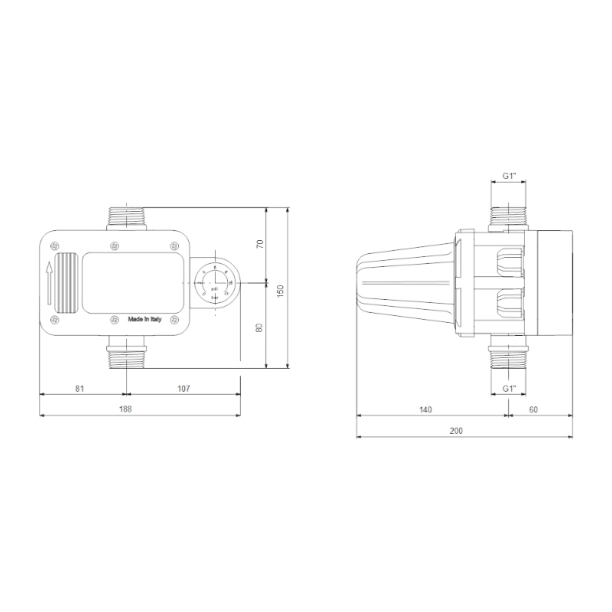 Διαχειριστής Πίεσης Grundfos PM PLUS 1.5 - 3.0 Bar