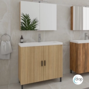 ΕΠΙΠΛΟ NEW ROMA OAK 80cm PACK ΜΕ ΚΑΘΡΕΠΤΗ ΝΤΟΥΛΑΠΙ