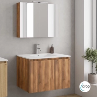 ΕΠΙΠΛΟ NEW VERONA AMBER BAROQUE OAK  75cm PACK ΜΕ ΚΑΘΡΕΠΤΗ ΝΤΟΥΛΑΠΙ