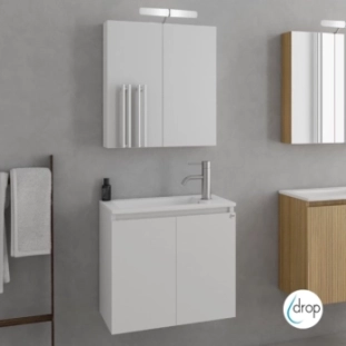 ΕΠΙΠΛΟ NEW VERONA WHITE 55cm PACK ΜΕ ΚΑΘΡΕΠΤΗ ΝΤΟΥΛΑΠΙ