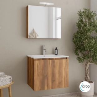 ΕΠΙΠΛΟ NEW VERONA AMBER BAROQUE OAK 60cm PACK ΜΕ ΚΑΘΡΕΠΤΗ ΝΤΟΥΛΑΠΙ