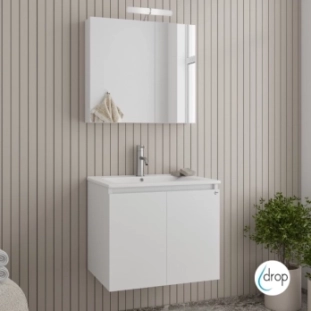 ΕΠΙΠΛΟ NEW VERONA WHITE 60cm PACK ΜΕ ΚΑΘΡΕΠΤΗ ΝΤΟΥΛΑΠΙ