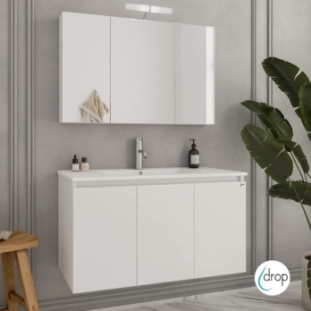ΕΠΙΠΛΟ NEW VERONA WHITE 100cm PACK ΜΕ ΚΑΘΡΕΠΤΗ ΝΤΟΥΛΑΠΙ