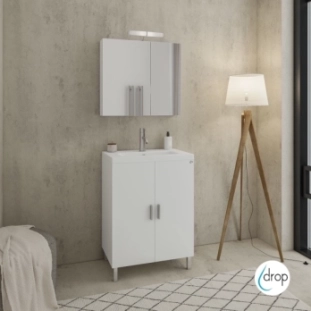 ΕΠΙΠΛΟ NEW ROMA WHITE 70cm PACK ΜΕ ΚΑΘΡΕΠΤΗ ΝΤΟΥΛΑΠΙ