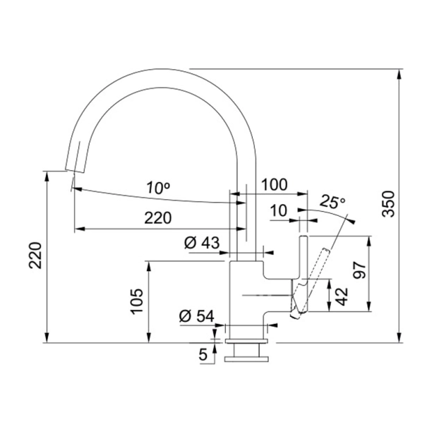 Μπαταρία Κουζίνας Franke Lina Standard 3156601038, χρωμέ