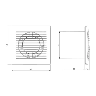 EUROPLAST EE100A Εξαεριστήρας Φ100 Ανθρακί 2