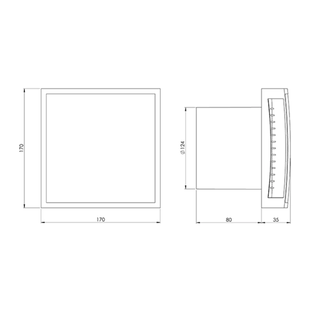 EUROPLAST EET125A Εξαεριστήρας Φ125 Ανθρακί