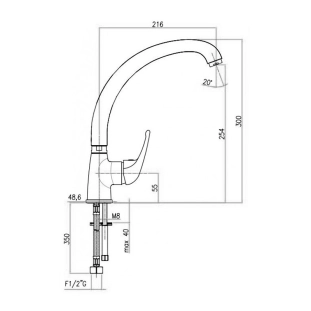 Μπαταρία Κουζίνας Fiore Altura Mia 29CR4631, χρωμέ 2