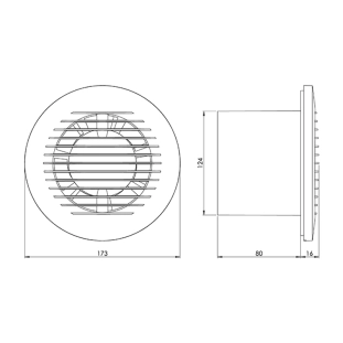 EUROPLAST EA125A Εξαεριστήρας Φ125 Ανθρακί 2
